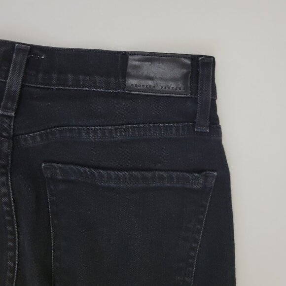 COH Olivia High Rise Exposed Button Slim Ankle Jean in Licorice Black - Picture 6 of 13